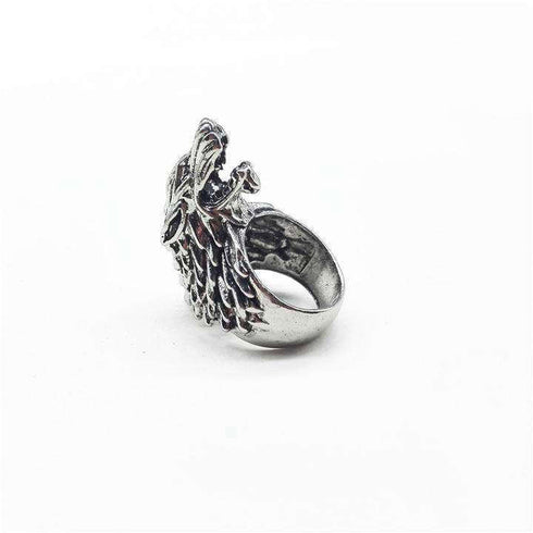 Bague Loup Biker (Acier)